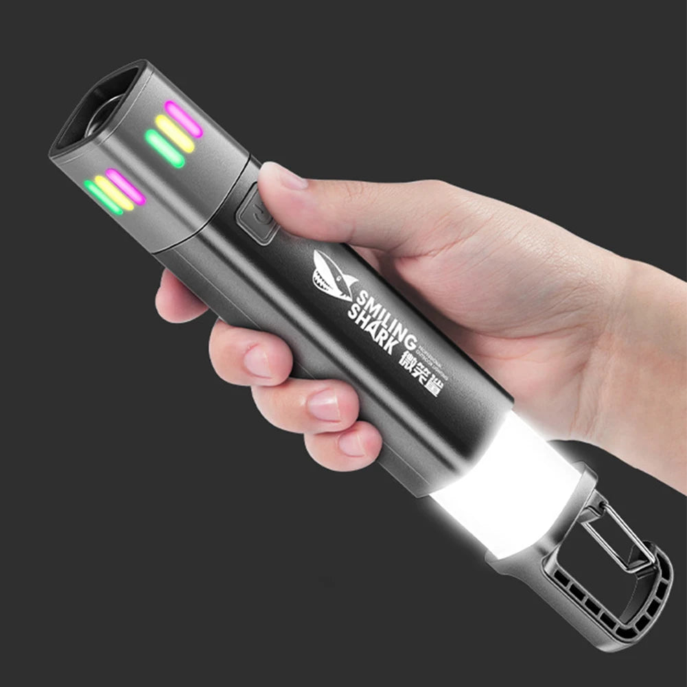 XPE+COB LED High Brightness Zoomable Outdoor Flashlight