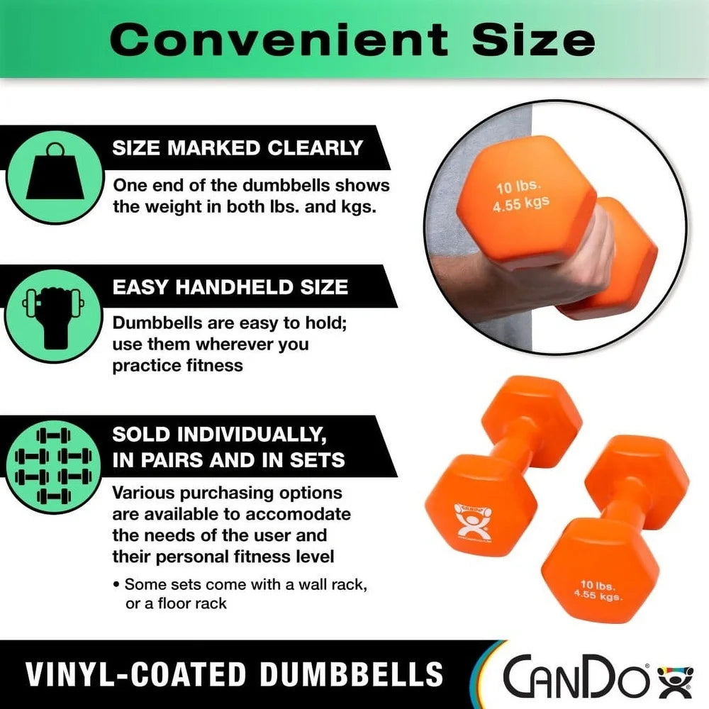 2 lb Vinyl Coated Hex Dumbbell Pair