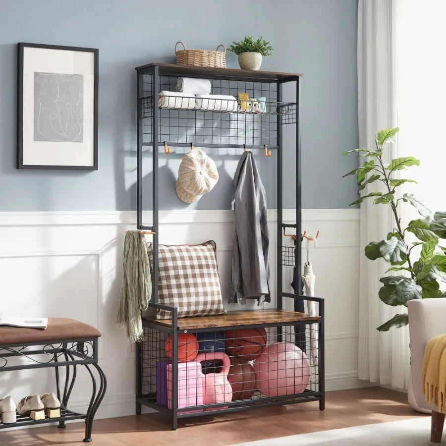 Garage Ball & Sports Equipment Organizer with Baskets