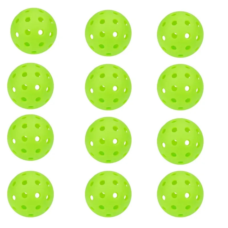 6/12pcs Indoor Pickleball Balls – 40-Hole, 72mm