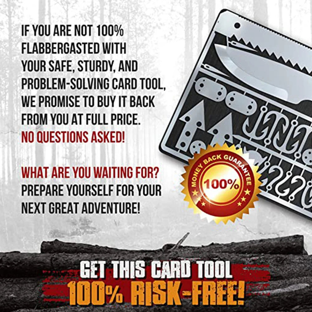 Portable Outdoor EDC Survival Fishing Hook Card