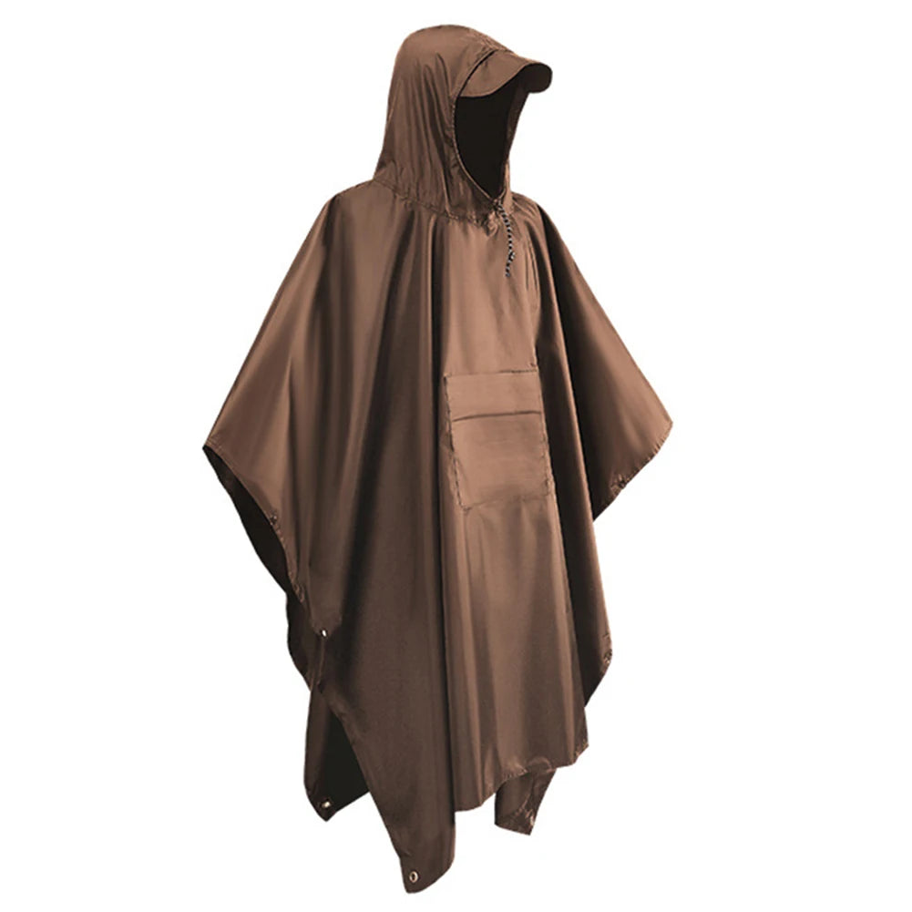 Lightweight Hooded Motorcycle Rain Poncho