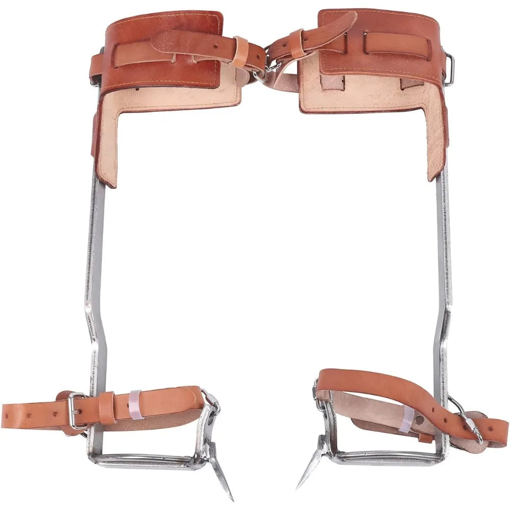 Non-Slip Tree Climbing Spurs with Safety Belt & Adjustable Lanyard