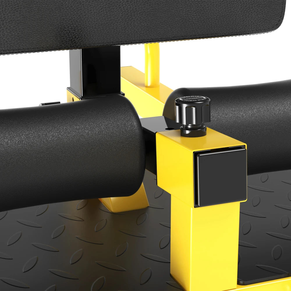 3-in-1 Padded Push-Up & Sit-Up Squat Machine - Yellow